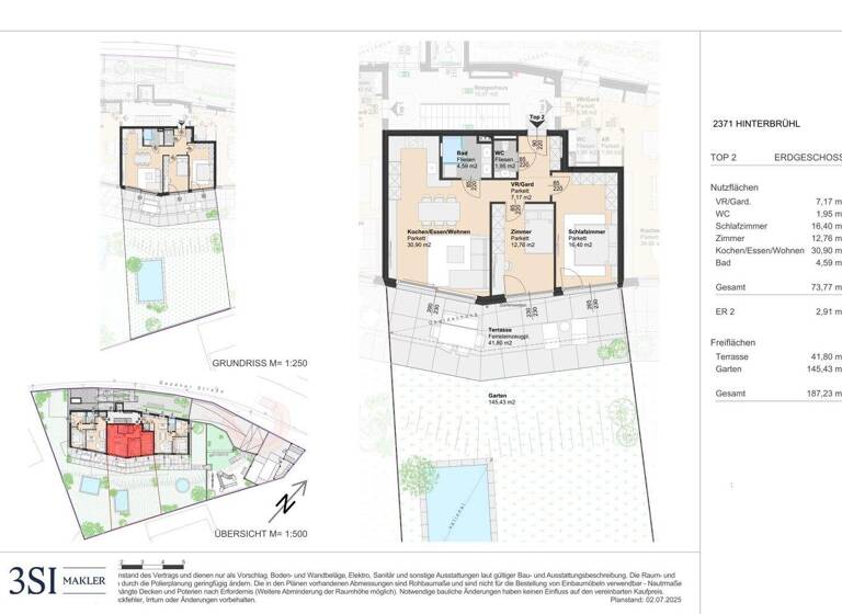 Wohnung zum Kauf - Erstbezug 685.400 € 3 Zimmer 73,8 m² EG Hinterbrühl 2371