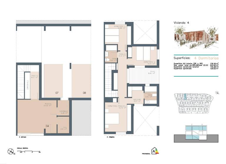 Doppelhaushälfte zum Kauf provisionsfrei 820.000 € 5 Zimmer 223 m² 115 m² Grundstück Camino Montgo Godella 46110