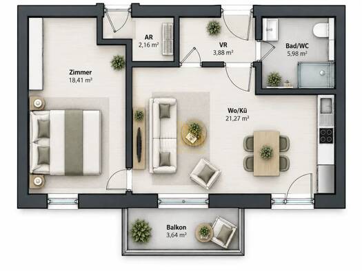 Wohnung zum Kauf 169.000 € 2 Zimmer 53,7 m² Maria-Kundenreich-Straße 5 Bitburg Bitburg 54634