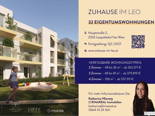 Wohnung zum Kauf 308.948 € 2 Zimmer 51,6 m² EG Leopoldsdorf 2333