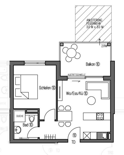 Wohnung zum Kauf provisionsfrei 304.900 € 2 Zimmer 47,4 m²<br/>Wohnfläche Beethovenstraße 64 Ludwigsburg - Ost Ludwigsburg 71640