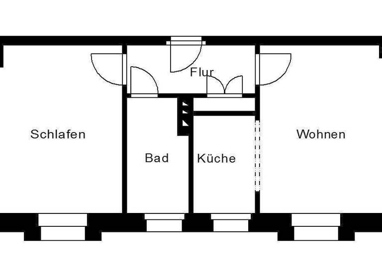 Wohnung zur Miete 230 € 2 Zimmer 48,5 m² 3. Geschoss Hegelstraße 35 Südvorstadt Plauen 08527