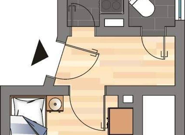 Studio zur Miete 239 € 1 Zimmer 22,1 m² EG frei ab 06.03.2026 Ostring 68 Gaarden-Süd Kiel 24143