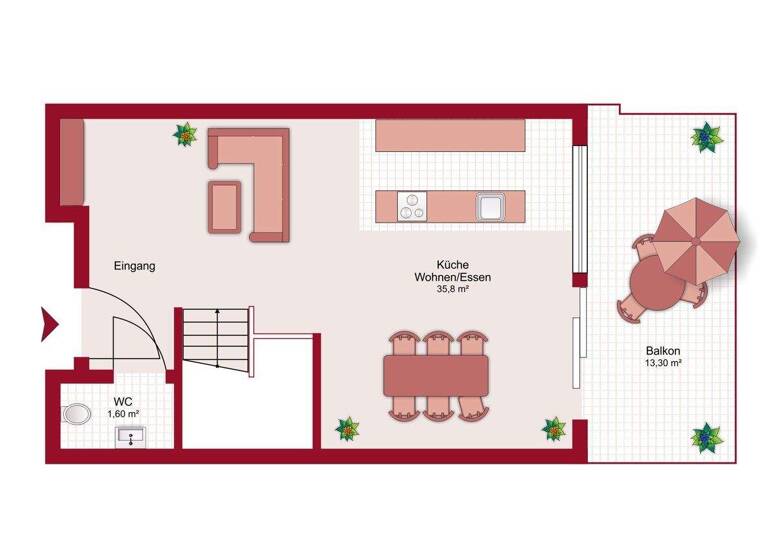 Maisonette zum Kauf - Erstbezug 890.000 € 3 Zimmer 75,2 m² 1. Geschoss Kirchberg 6365