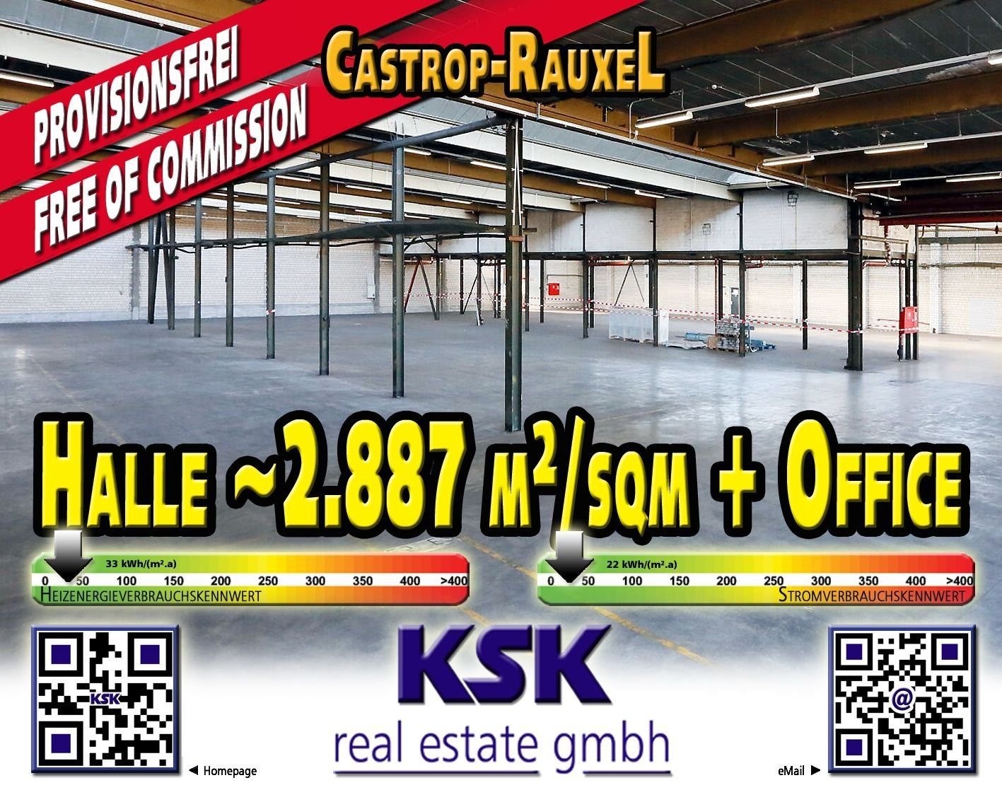 Lagerhalle zur Miete provisionsfrei 2.887 m²<br/>Lagerfläche von 349 m² bis 10.780 m²<br/>Teilbarkeit Merklinde Castrop-Rauxel 44577