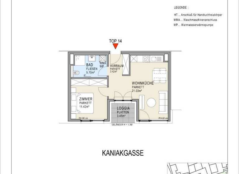 Wohnung zum Kauf - Erstbezug provisionsfrei 275.000 € 2 Zimmer 41,6 m² 1. Geschoss Wien,Simmering 1110