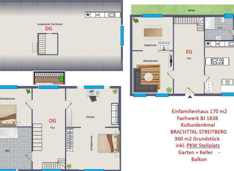 Einfamilienhaus zum Kauf provisionsfrei 329.000 € 6 Zimmer 170 m² 345 m² Grundstück frei ab 01.06.2026 Streitberg Brachttal 63636