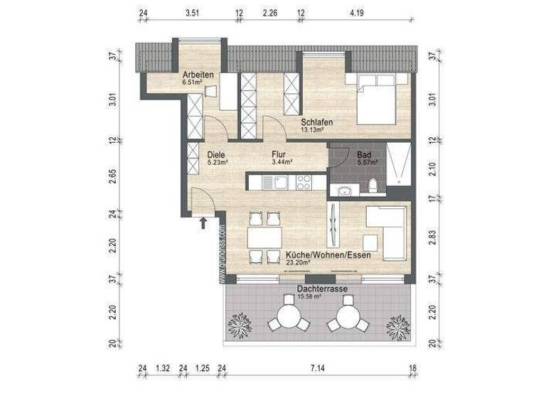 Wohnung zum Kauf 378.000 € 2,5 Zimmer 65,8 m² Neumarkt Neumarkt in der Oberpfalz 92318
