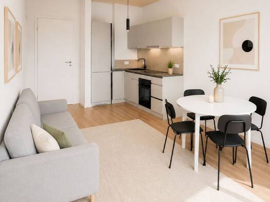 Wohnung zur Miete 1.140 € 2 Zimmer 43,8 m² frei ab sofort Gunta-Stölzl-Straße 1 Heilbronn Heilbronn 74076