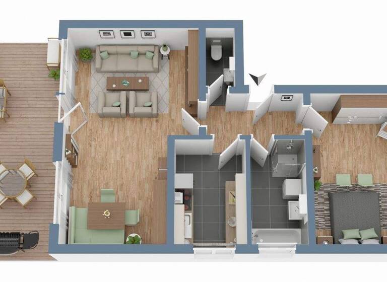 Wohnung zum Kauf 179.000 € 2 Zimmer 78 m² Bad Herrenalb 76332