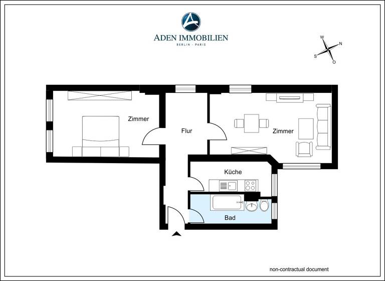 Wohnung zum Kauf 354.000 € 2 Zimmer 64,3 m²<br/>Wohnfläche 3.<br/>Geschoss Rigaer Str. 39 Friedrichshain Berlin 10247