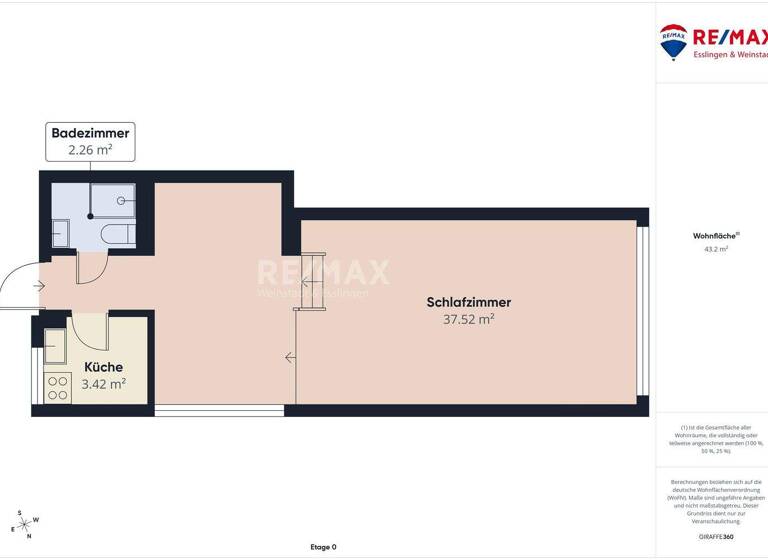 Studio zum Kauf 209.000 € 1 Zimmer 50,3 m² frei ab sofort Stadtmitte Esslingen 73728