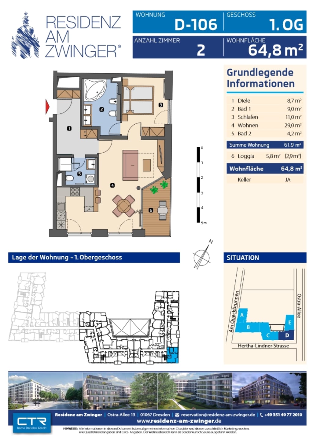 Wohnung zur Miete Wohnen auf Zeit 2.737 € 2 Zimmer 57 m²<br/>Wohnfläche 11.01.2025<br/>Verfügbarkeit Ostra-Allee Wilsdruffer Vorstadt (Ostra-Allee) Dresden 01067