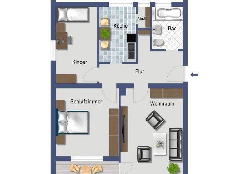 Wohnung zum Kauf provisionsfrei 199.000 € 3 Zimmer 64,9 m² 2. Geschoss Marienburger Straße 20 Tannenbusch Bonn 53119