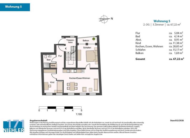 Wohnung zum Kauf 259.000 € 2 Zimmer 38,6 m² 2. Geschoss Nippes Köln / Nippes 50733