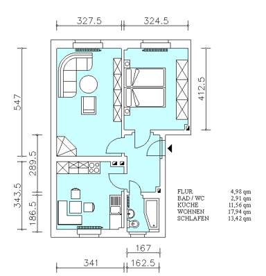 Wohnung zur Miete 345 € 2 Zimmer 50,8 m² 1. Geschoss frei ab sofort Postweg 30 Pirna Pirna 01796