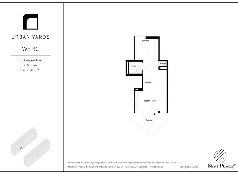 Wohnung zur Miete - Erstbezug 1.094 € 2 Zimmer 48,6 m² 3. Geschoss Teterower Ring 63-65 Kaulsdorf Berlin 12619