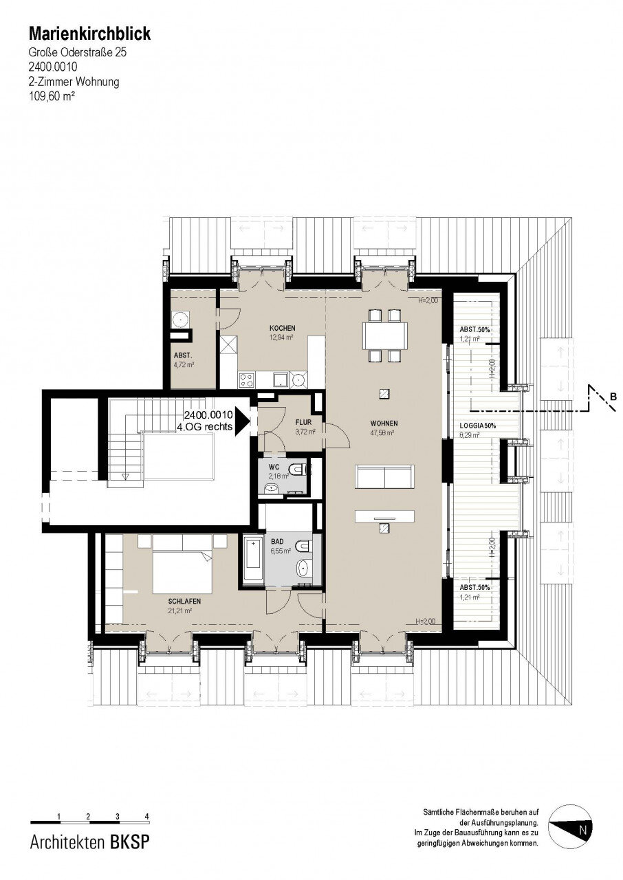 Wohnung zur Miete 2.236 € 2 Zimmer 109,6 m²<br/>Wohnfläche 4.<br/>Geschoss 01.01.2025<br/>Verfügbarkeit Große Oderstraße 25 Oderpromenade Frankfurt (Oder) 15230