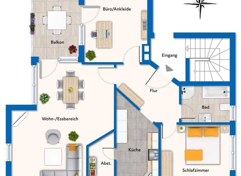 Wohnung zum Kauf 255.000 € 3 Zimmer 84 m² 2. Geschoss Baden Achim 28832