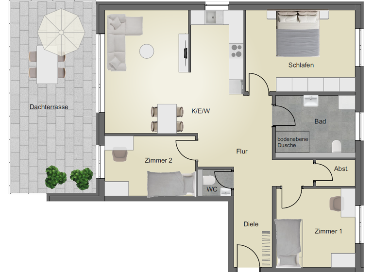 Penthouse zum Kauf - Erstbezug provisionsfrei 417.000 € 4 Zimmer 107,1 m² Donaueschingen 78166