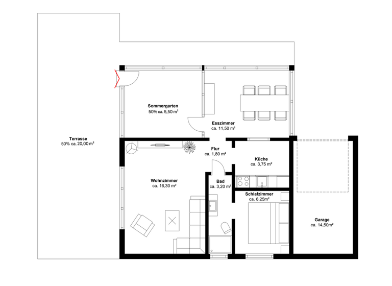 Bungalow zum Kauf 245.000 € 3 Zimmer 68 m² 300 m² Grundstück Loissin 17509