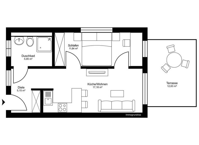 Wohnung zum Kauf 395.000 € 2 Zimmer 45 m² EG Unterföhring 85774
