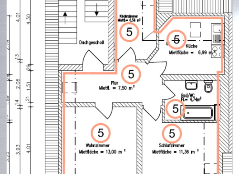 Wohnung zur Miete 280 € 3 Zimmer 50,1 m² 2. Geschoss frei ab sofort Schönborn-Dreiwerden Rossau/ OT Schönborn-Dreiwerden 09661