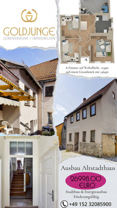 Einfamilienhaus zum Kauf 26.998 € 8 Zimmer 113 m² 146 m² Grundstück Ranis 07389
