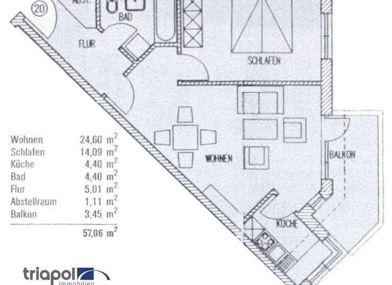 Wohnung zur Miete 485 € 2 Zimmer 57,1 m² 1. Geschoss frei ab 01.05.2026 Radeberger Straße 14 e Weißig Dresden 01328