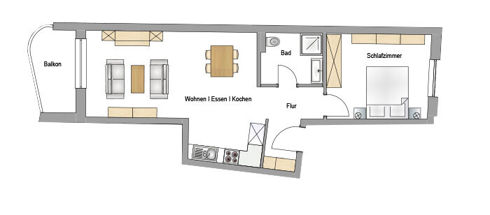 Wohnung zum Kauf provisionsfrei 267.589 € 2 Zimmer 62,2 m²<br/>Wohnfläche 1.<br/>Geschoss 01.09.2026<br/>Verfügbarkeit Stadtmitte Cottbus 03044