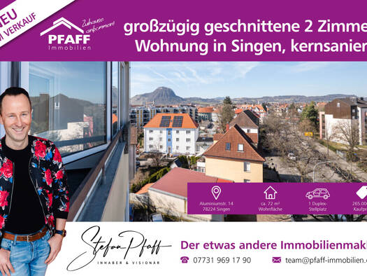 Wohnung zum Kauf 265.000 € 2 Zimmer 72 m² Singen 78224