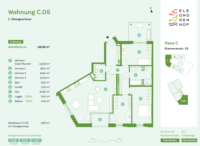 Wohnung zum Kauf - Erstbezug provisionsfrei 769.000 € 4 Zimmer 118,6 m² 1. Geschoss Linden-Mitte Hannover 30449