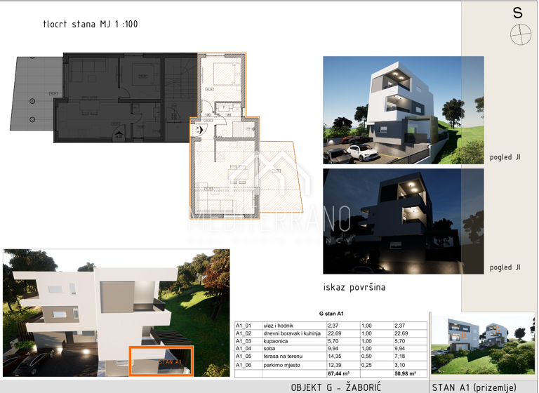 Wohnung zum Kauf 178.500 € 2 Zimmer Sibenik - Okolica 22000