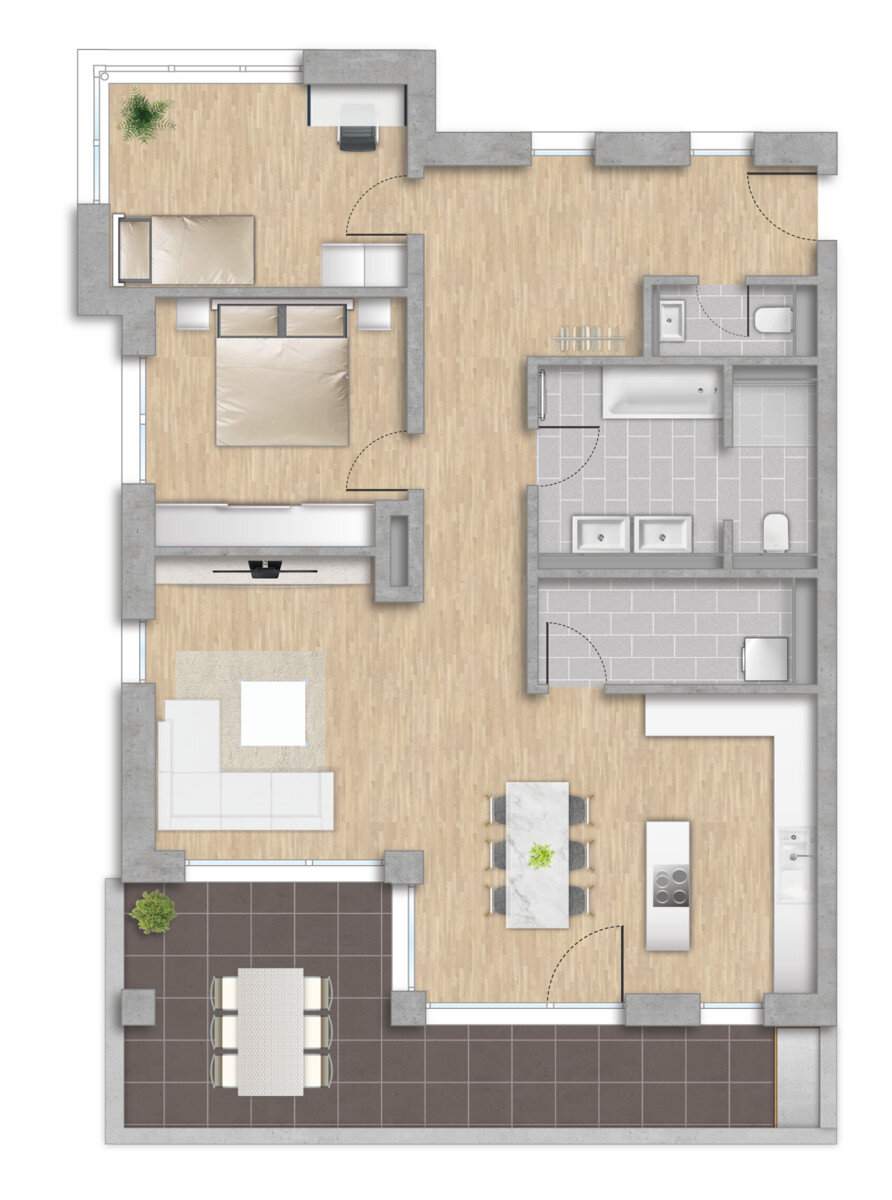 Wohnung zum Kauf provisionsfrei 566.800 € 3 Zimmer 114 m²<br/>Wohnfläche 4.<br/>Geschoss Bad Wildbad Bad Wildbad im Schwarzwald 75323