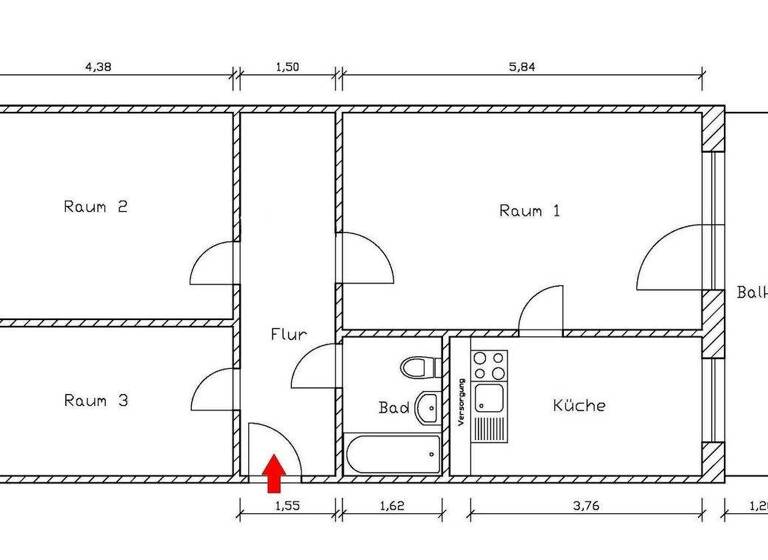 Wohnung zur Miete 474 € 3 Zimmer 68,7 m² 2. Geschoss frei ab sofort Schönauer Ring 21 Schönau Leipzig 04205