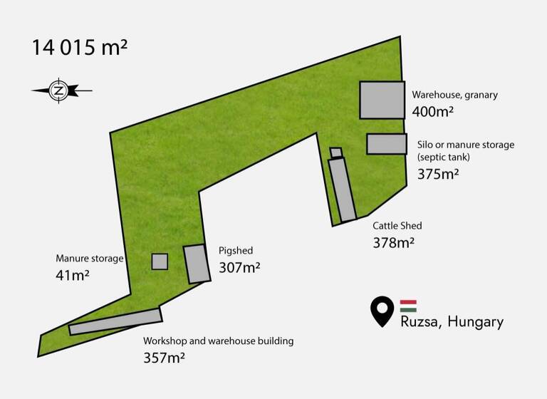 Produktionshalle zum Kauf 113.000 € 400 m² Lagerfläche Ruzsa 6786