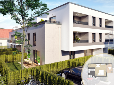 Terrassenwohnung zum Kauf - Erstbezug provisionsfrei 192.000 € 1 Zimmer 32 m² EG frei ab sofort Im Nex 5 Hattersheim Hattersheim 65795