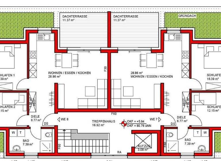 Wohnung zur Miete 1.120 € 3 Zimmer 80 m² 3. Geschoss frei ab 01.07.2026 Kettig 56220