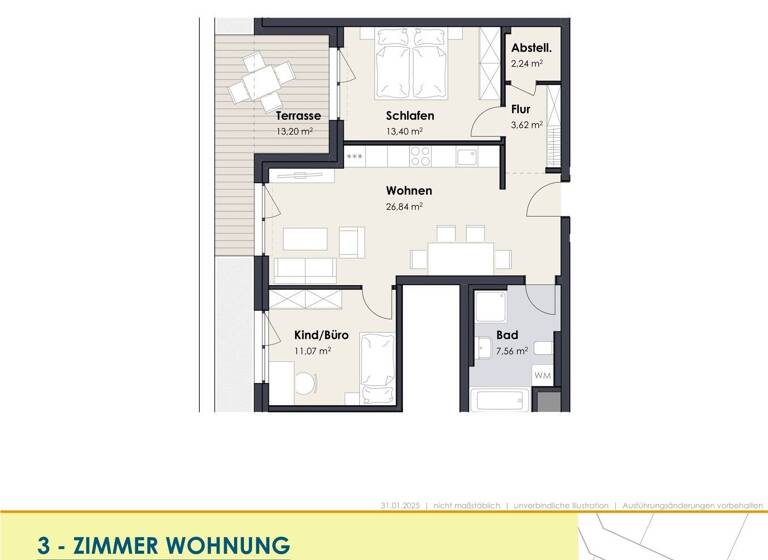 Wohnung zum Kauf 313.850 € 3 Zimmer 71,3 m²<br/>Wohnfläche 3.<br/>Geschoss Uffenheim Uffenheim 97215