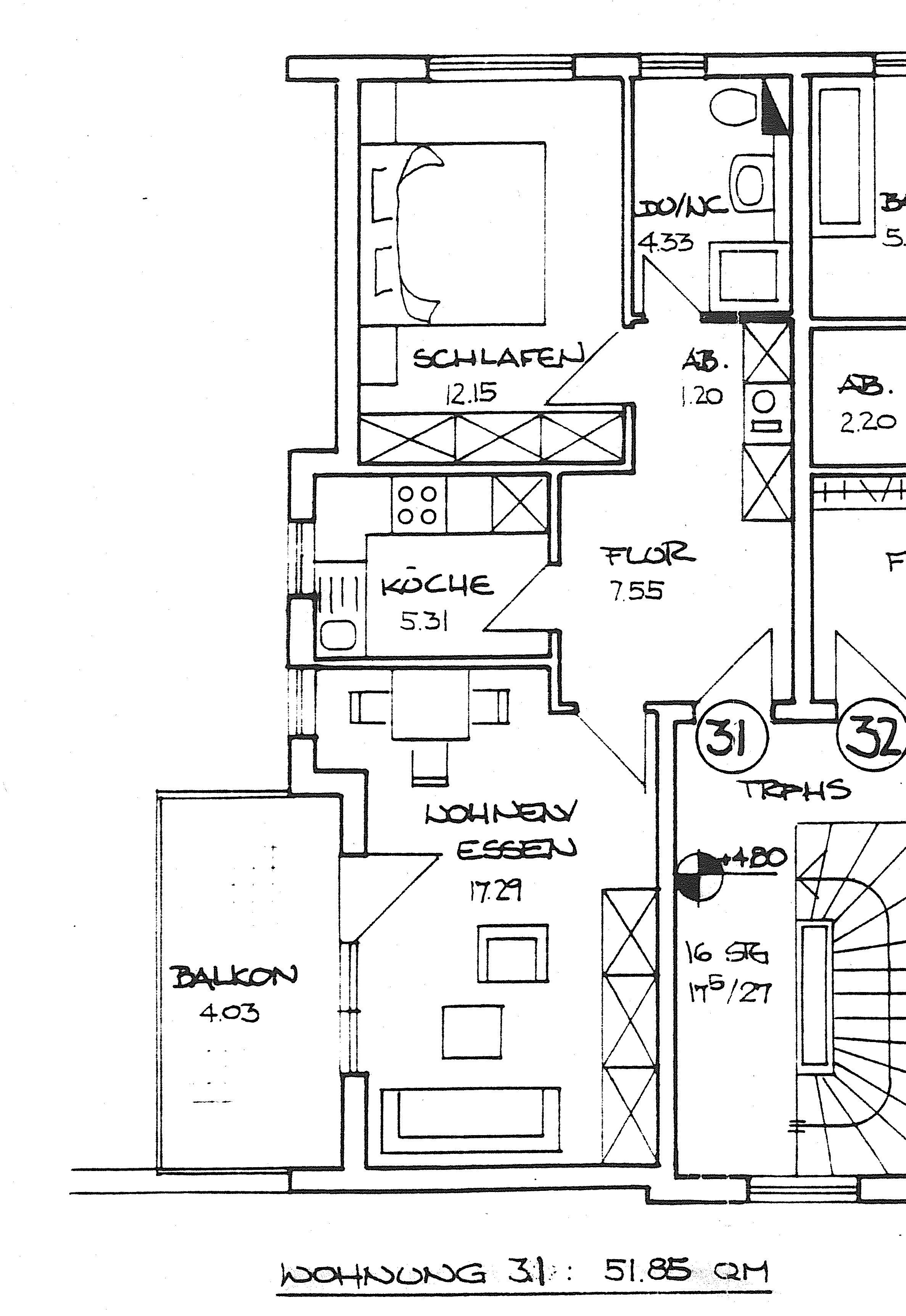 Wohnung zum Kauf 109.000 € 2 Zimmer 51,9 m²<br/>Wohnfläche 1.<br/>Geschoss Alsfelder Str. 46 Grünberg Grünberg 35305