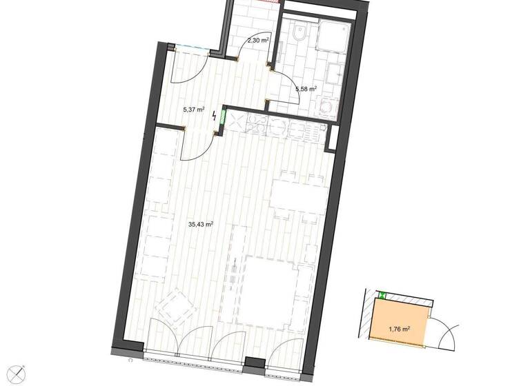 Studio zum Kauf 220.000 € 1 Zimmer 48,7 m² St. Veit an der Glan 9300