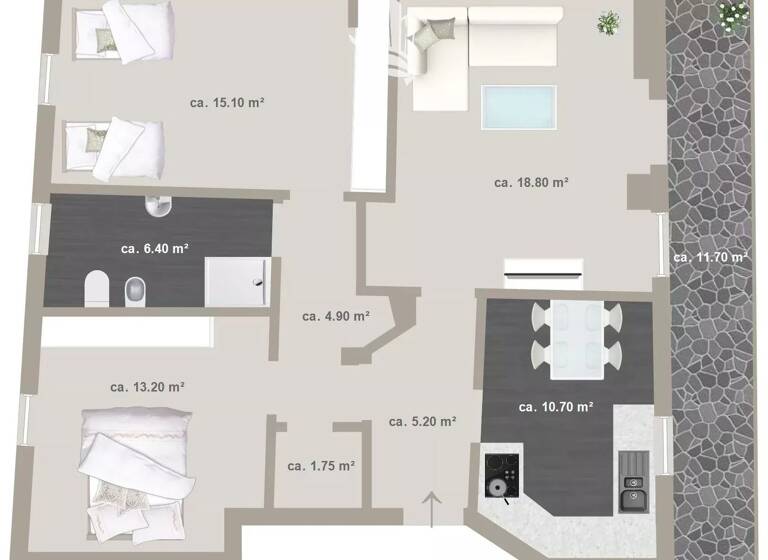 Wohnung zum Kauf 490.000 € 3 Zimmer 102 m² 2. Geschoss Eppan an der Weinstrasse 39057