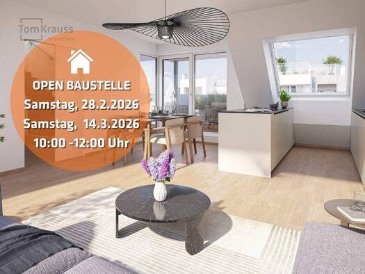 Terrassenwohnung zum Kauf - Neubau 708.100 € 4 Zimmer 71,4 m² 7. Geschoss Wien, Brigittenau 1200