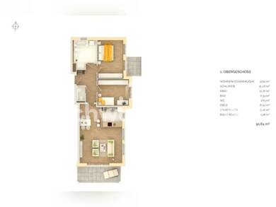 Wohnung zur Miete Tauschwohnung 1.200 € 3 Zimmer 92 m² 1. Geschoss Madau Bad Aibling 83043