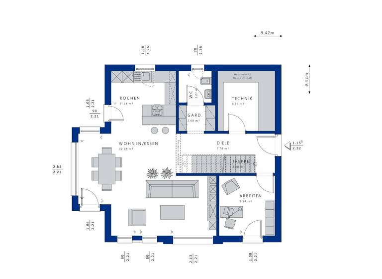 Einfamilienhaus zum Kauf provisionsfrei 771.984 € 6 Zimmer 145 m² 1.002 m² Grundstück Brunn 90475