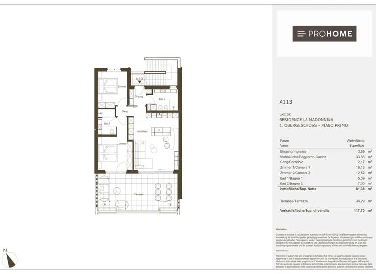 Wohnung zum Kauf 3 Zimmer 81,4 m² Via Mincio Lazise 37017