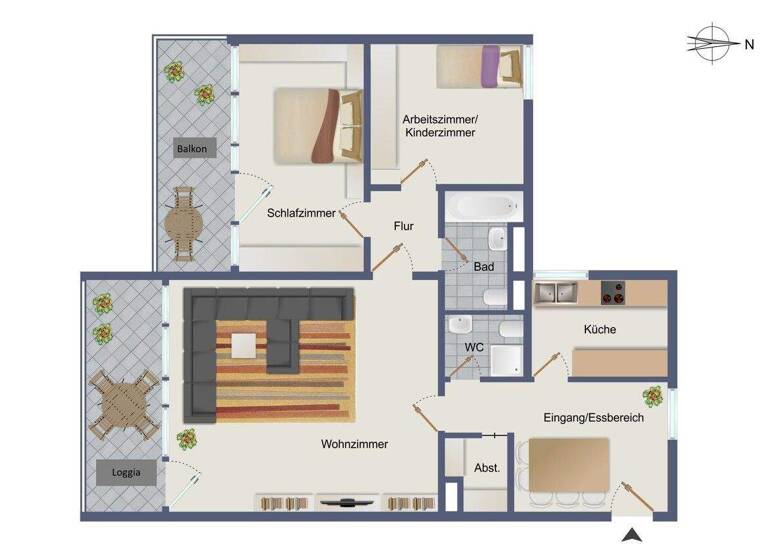 Wohnung zum Kauf 225.000 € 3,5 Zimmer 101,3 m² Neuenbürg 75305