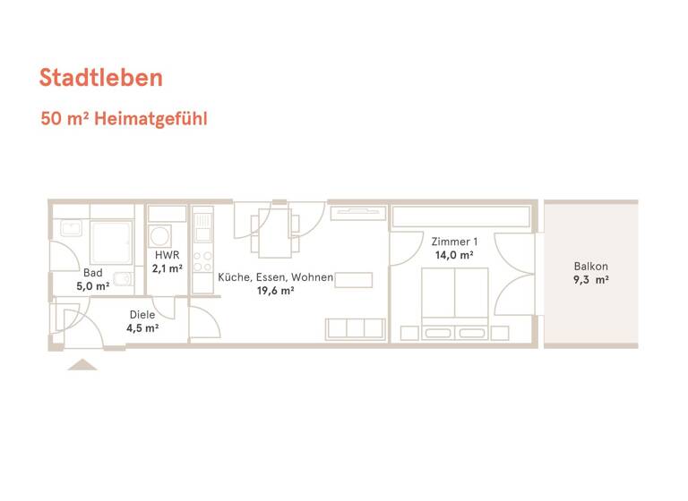 Wohnung zum Kauf - Erstbezug provisionsfrei 259.990 € 2 Zimmer 50 m² EG Kunigund-Niklasin-Straße 182 Gebersdorf Nürnberg 90449