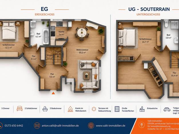Maisonette zum Kauf provisionsfrei 311.500 € 3 Zimmer 95 m² EG Anspach Neu-Anspach 61267
