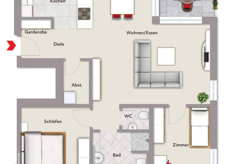 Wohnung zum Kauf 420.000 € 3 Zimmer 90 m² Rammersweier Offenburg 77654